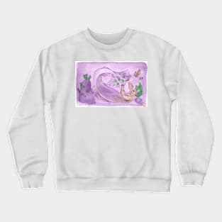 MerMay Underwater Purple Painter Merman Watercolor Crewneck Sweatshirt